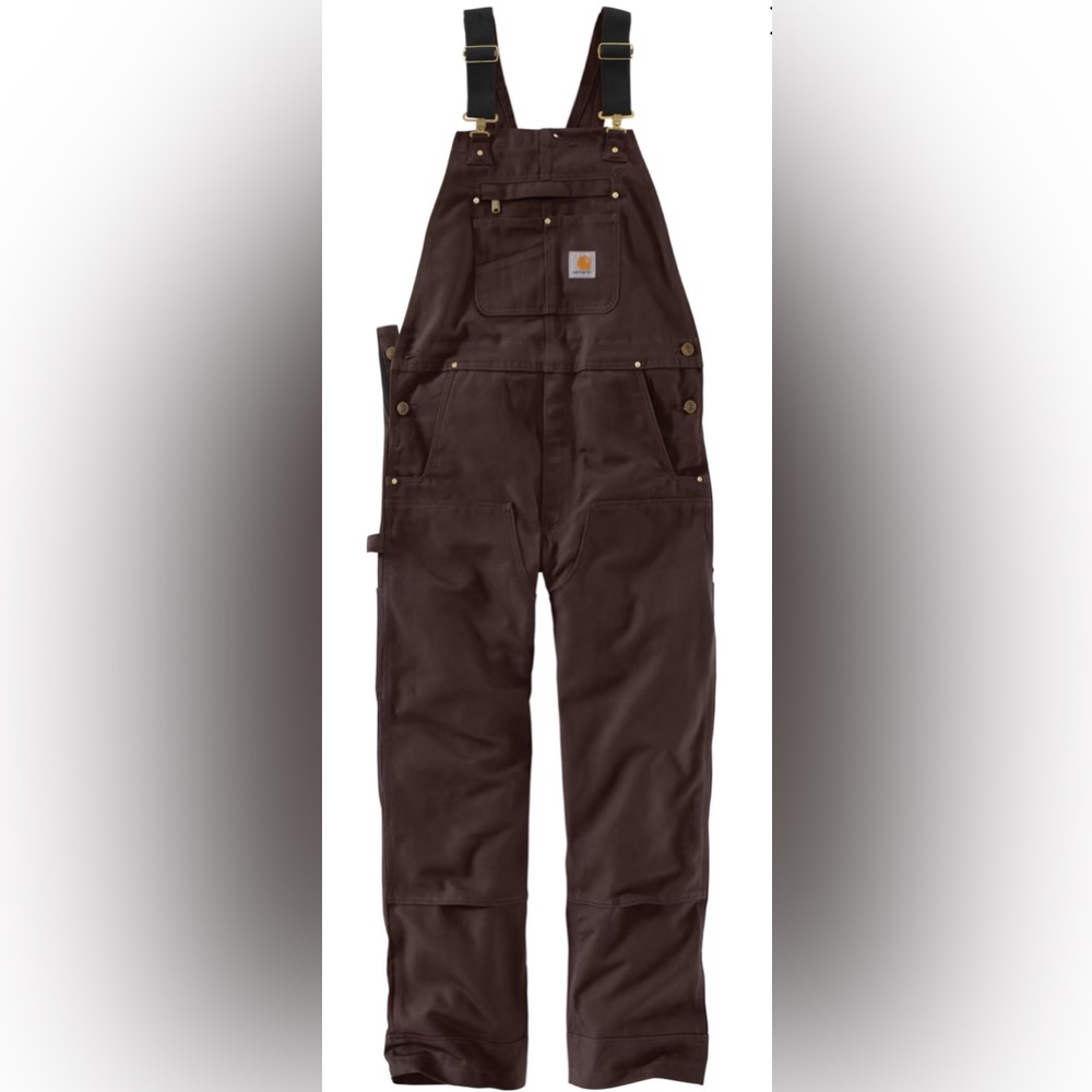 Carhartt Quilted Brown Bibs
